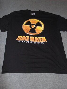Duke Nukem Forever T-shirt Mens XXL Gearbox 2XL radiation symbol